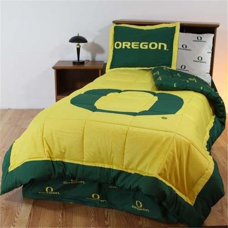 COLLEGE COVERS College Covers OREBBQUW Oregon Bed in a Bag Queen - With White Sheets OREBBQUW